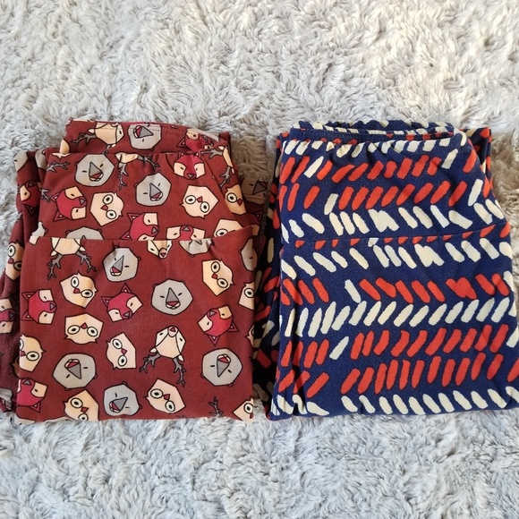 LuLaRoe Pants - Set Of Two Lularoe OS Leggings.